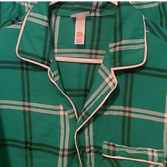 pj pajamas 2 piece current sold out green mens sz large unisex style comfy fit - Picture 12 of 16